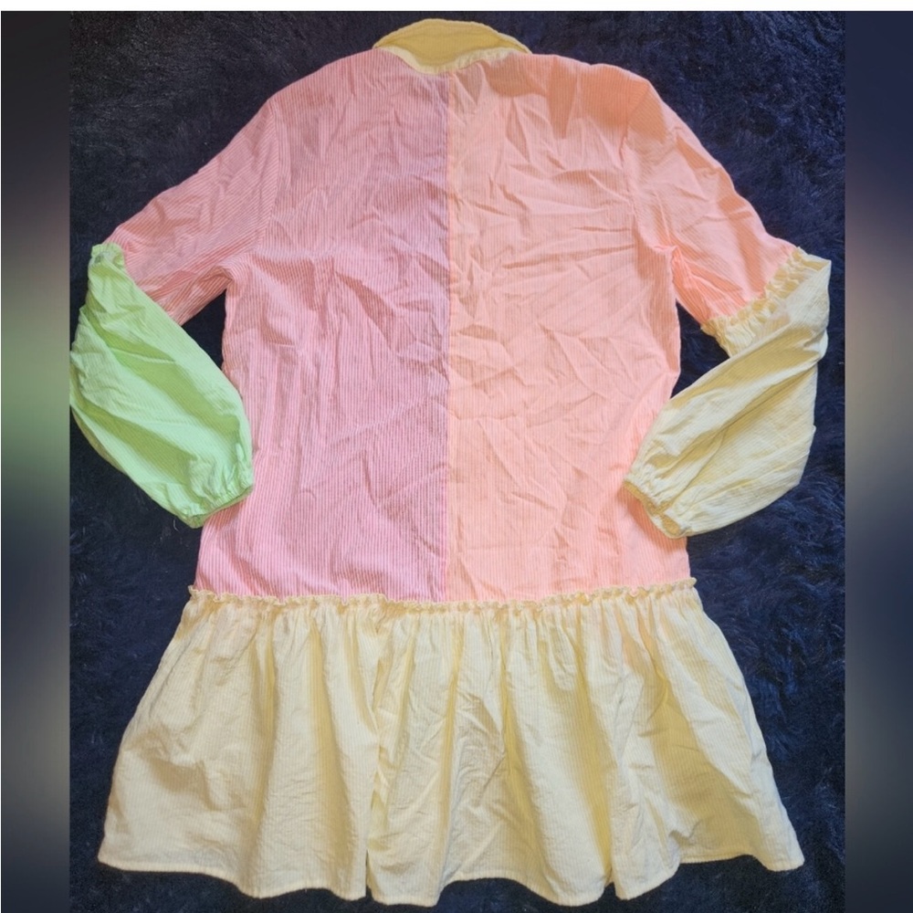 Davi&Dani striped multicolor ruffle dress from anthropologie size extra large